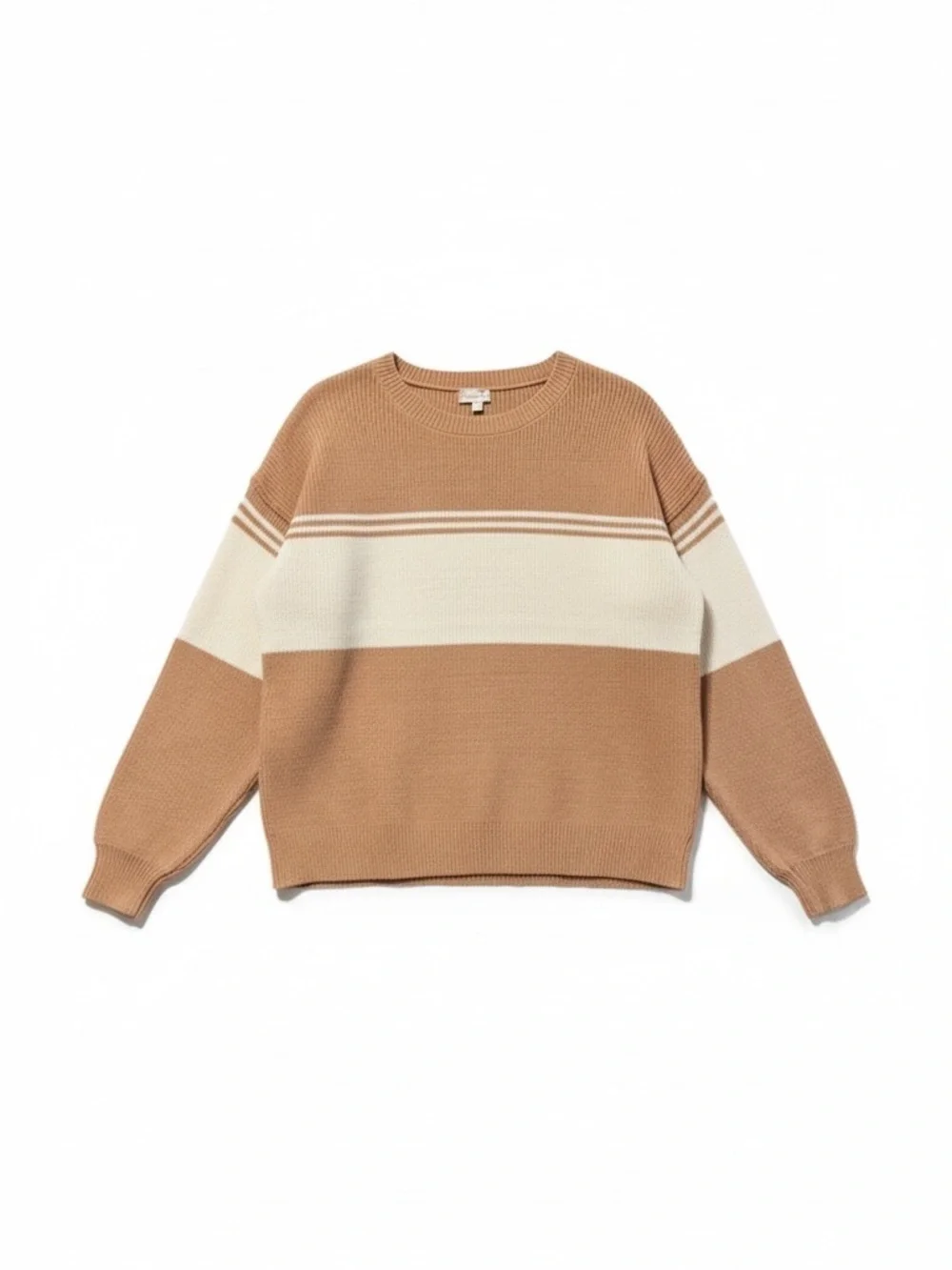 Hem & Thread Brown & White Sweater – XL